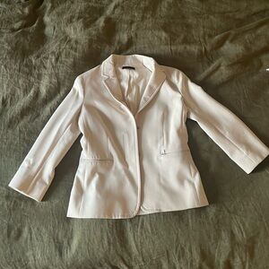 The Row Cream Tailored Blazer with Notched Lapel